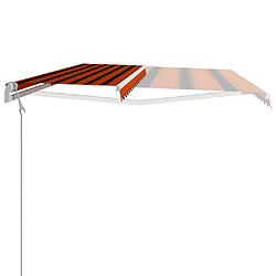 Acheter vidaXL Auvent rétractable automatique 450x300 cm Orange et blanc