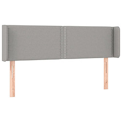 Avis Maison Chic Tête de lit scandinave à LED,meuble de chambre Gris clair 147x16x78/88 cm Tissu -MN49001