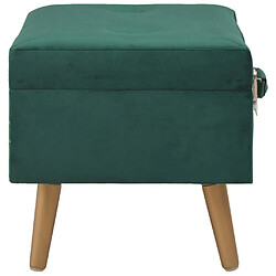 Avis Helloshop26 Tabouret banquette de rangement 40 cm vert velours 02_0010968