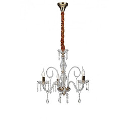 Fan Europe Chandelier sans abats jours Monalisa 3 ampoules Verre,cristal Or