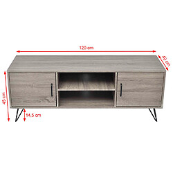 Acheter vidaXL Meuble TV 120x40x45 cm Gris