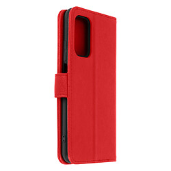 Avizar Étui pour Samsung Galaxy A32 5G Clapet Portefeuille Fonction Support Vidéo Rouge