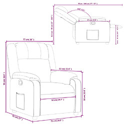 vidaXL Fauteuil inclinable Noir Tissu pas cher