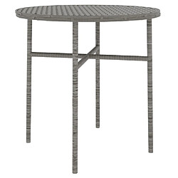 Salle à manger de jardin 3 pcs,Table et chaise à dîner Résine tressée Gris -MN64087 pas cher