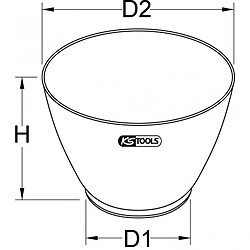 KS TOOLS 999.2034. Bol de platrier 0,65Litres pas cher