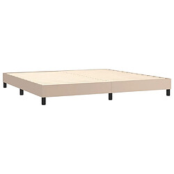 Acheter Maison Chic Structures de lit + matelas,Lit à sommier tapissier avec matelas Cappuccino 200x200 cm -MN48184