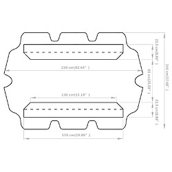 vidaXL Toit rechange balançoire terre cuite 150/130x105/70 cm pas cher