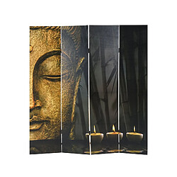 Avis Mendler Paravent / cloison de séparation, 4 pans ~ motif Bouddha 180x160 cm