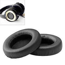 Wewoo Coussinets Mousse 2 PCS Pour ATH WS550 Couverture Simili Cuir + Éponge Casque Protecteur Cache-oreilles Noir