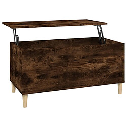 Maison Chic Tabls basse,Table Console pour salon Chêne fumé 90x44,5x45 cm Bois d'ingénierie -MN13736