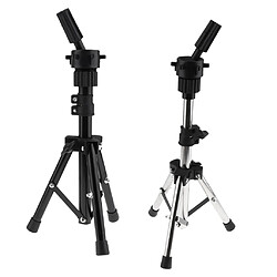 Cosmetology Head Mannequin Training Practice Holder Tripod Stand Rack Noir pas cher