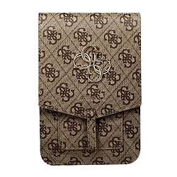 Guess Maroquinerie Pochette Smartphone Imprimé avec Bandoulière Porte-cartes Logo 4G Guess marron