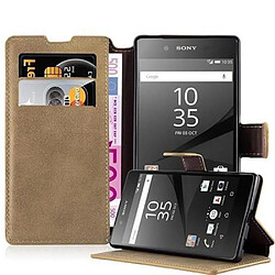 Cadorabo Coque Sony Xperia Z5 Etui en Brun