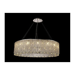 Luminaire Center Grand Chandelier Empire Chrome poli 15 ampoules 92cm