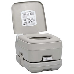 Acheter vidaXL Toilette portable de camping Gris 10+10 L