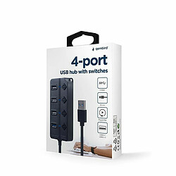 Hub USB GEMBIRD UHB-U3P1U2P3P-01 Noir pas cher