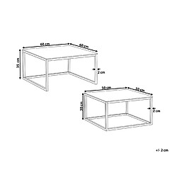 Beliani Table basse Verre de sécurité Argenté BREA