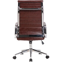 Decoshop26 Fauteuil de bureau en synthétique bordeaux avec assise rembourrée pivotant 10_0000887 pas cher