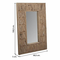 Acheter Miroir mural Alexandra House Living Blanc Bois d'épicéa 10 x 114 x 73 cm