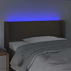 Avis vidaXL Tête de lit à LED Taupe 103x16x78/88 cm Tissu