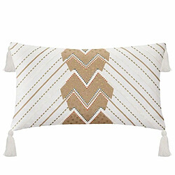 Housse de Coussin Grafik 30x50cm Ocre & Blanc