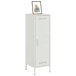 Avis vidaXL Buffet haut blanc 36x39x113 cm acier