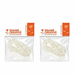 Graines Creatives 20 élastiques blancs pour masques 60 cm