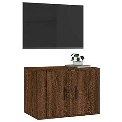 Acheter Maison Chic Meuble TV scandinave mural Banc TV suspendu pour salon - Chêne marron 57x34,5x40 cm -MN92711