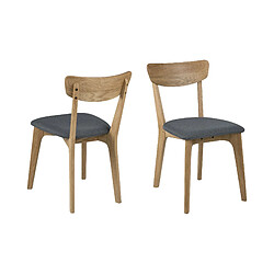 Avis HELLIN Chaises moderne en bois et tissus (Lot de 2) - PAIXA