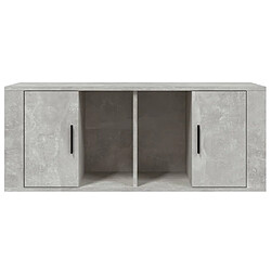 Acheter vidaXL Meuble TV Gris béton 100x35x40 cm Bois d'ingénierie