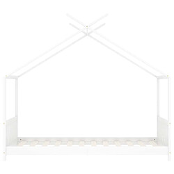 Avis vidaXL Cadre de lit d'enfant Blanc Bois de pin massif 70x140 cm