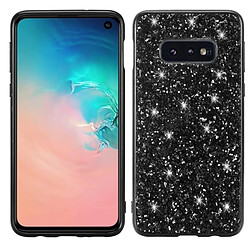 Wewoo étuis Coque Housse Étui de protection TPU antichoc en poudre pour paillettes pour Galaxy S10 (noir)