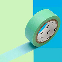 Masking tape dégradé fluo vert et bleu - 1,5 cm x 7 m