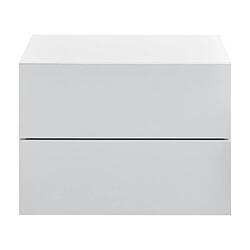 Helloshop26 Table de chevet nuit suspendue armoire murale avec 2 tiroirs blanc 03_0000820