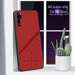 Coque en TPU + PU hybride couleur rouge pour votre Huawei P30 Pro