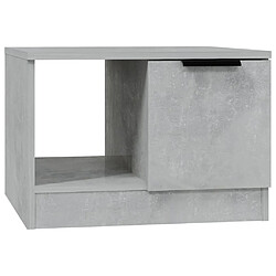 vidaXL Table basse gris béton 50x50x36 cm bois d'ingénierie