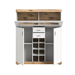 Avis Bestmobilier Coventry - buffet haut - blanc et bois - 142 cm