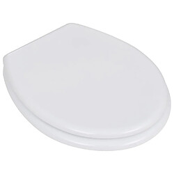 Helloshop26 Siège de toilette abattant avec couvercle WC cuvette standard MDF blanc 02_0002878