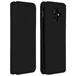 Avizar Etui Samsung Galaxy A6 Housse folio Porte-carte Fonction Support - Noir