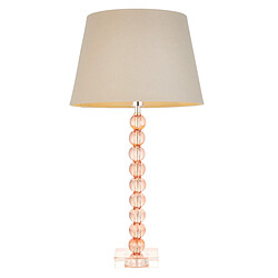 Endon Base et abat-jour Lampe de Table Blush Cristal Verre & Tissu Gris