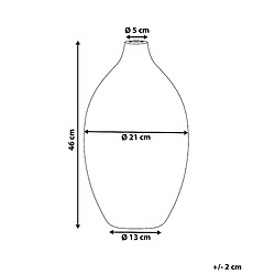 Avis Beliani Vase décoratif BAEZA fait à la main Céramique 46 cm Blanc