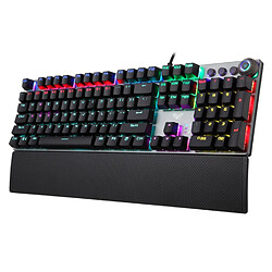 Aula F2058 KRGD clavier de jeu à clé mécanique câble USB EN/RUS RGB Led gris pas cher