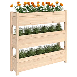 Avis vidaXL Jardinière 112x25x104,5 cm Bois massif de pin