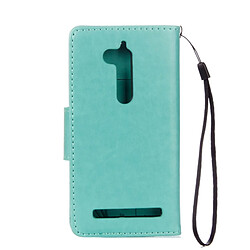 Avis Wewoo Housse Étui vert pour ASUS Zenfone Go ZB500KL Modèle de fleurs pressées Horizontal en cuir flip avec support & Slots de cartes Portefeuille