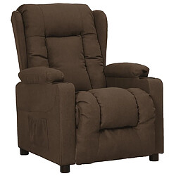 vidaXL Fauteuil inclinable Marron Tissu 