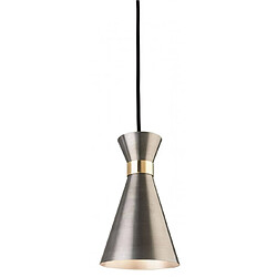 Luminaire Center Suspension design Ohio Argent ancien 1 ampoule 21cm