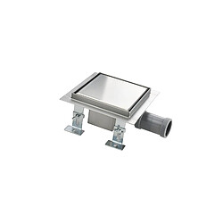 Bcelec Q01-20 Caniveau de douche en inox carré 20cm, sterfput de douche, hauteur ajustable 63-83mm Q01 pas cher