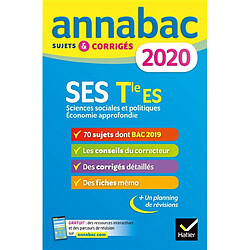 SES, terminale ES : sciences sociales et politiques, économie approfondie : 2020 - Occasion