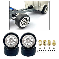 Acheter 4 Pièces / Ensemble Pneus De Dérive En Alliage D'aluminium RC Pour Modèle De Camion WPL D12 Pièces De Bricolage Adaptateur En Or