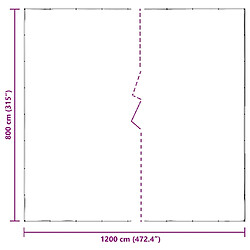 Acheter vidaXL Bâche transparente avec œillets 8x12 m polyéthylène